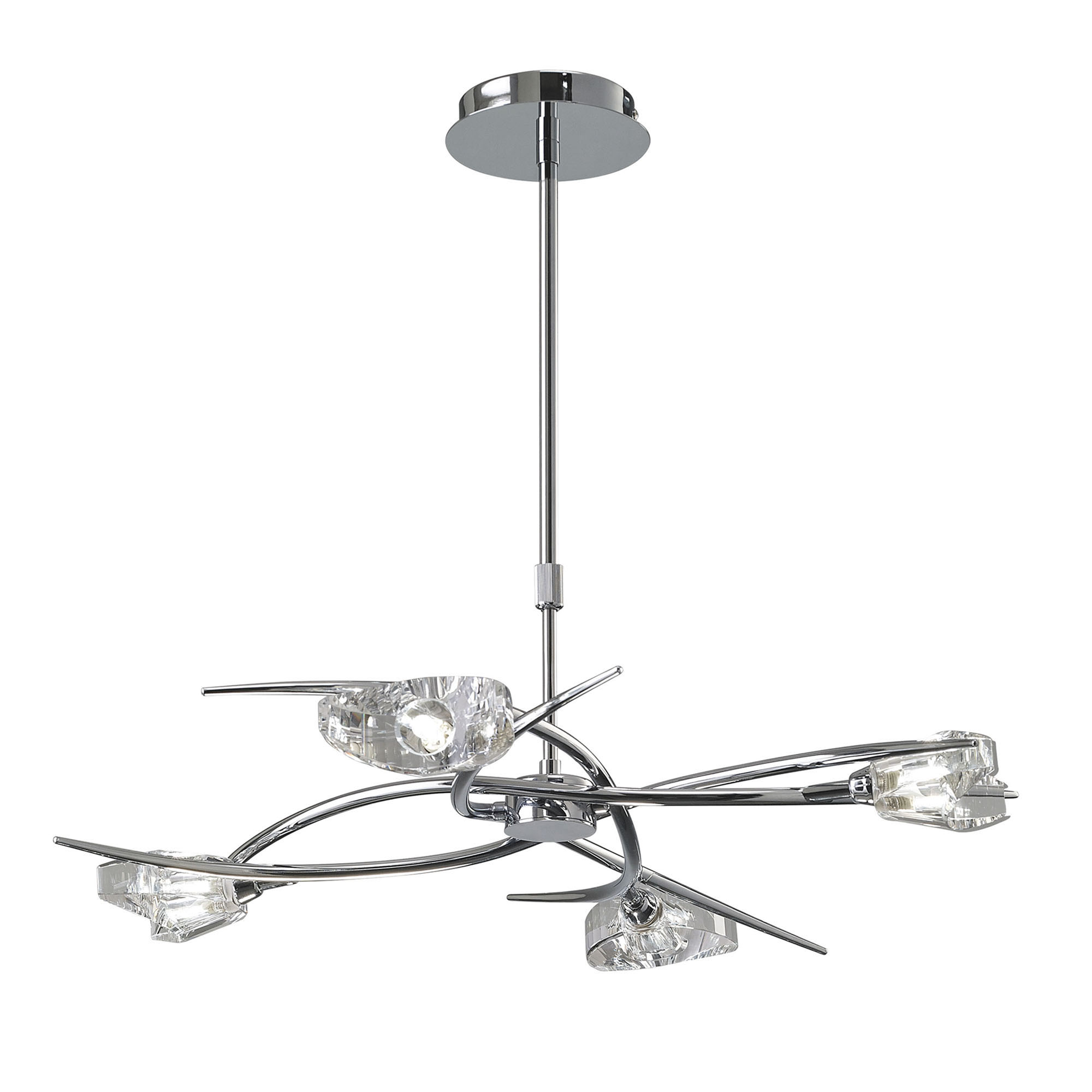 M1453  Eclipse Crystal Telescopic/Semi Flush 4 Light